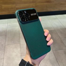 Phone Case Large Window Heat Dissipation Net Frameless (Option: Green-IPhone14Pro)