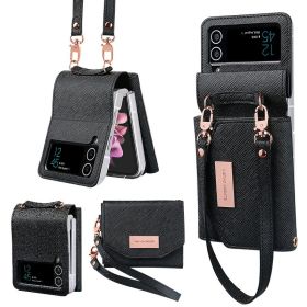 Foldable Screen Wallet Phone Case (Option: Black-Samsung ZFlip4)