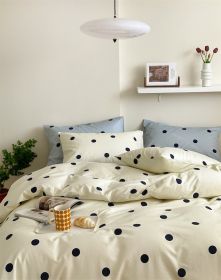 Green Polka Dot All Cotton Pure Cotton Artistic 15 M18 M Bed Four-piece Set (Option: Polka Dot Meter-2m three piece suit)