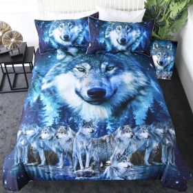 New Pure Cotton Quilt Four-piece Printing Style (Option: Wolf Quilt Cover 3-228x288)